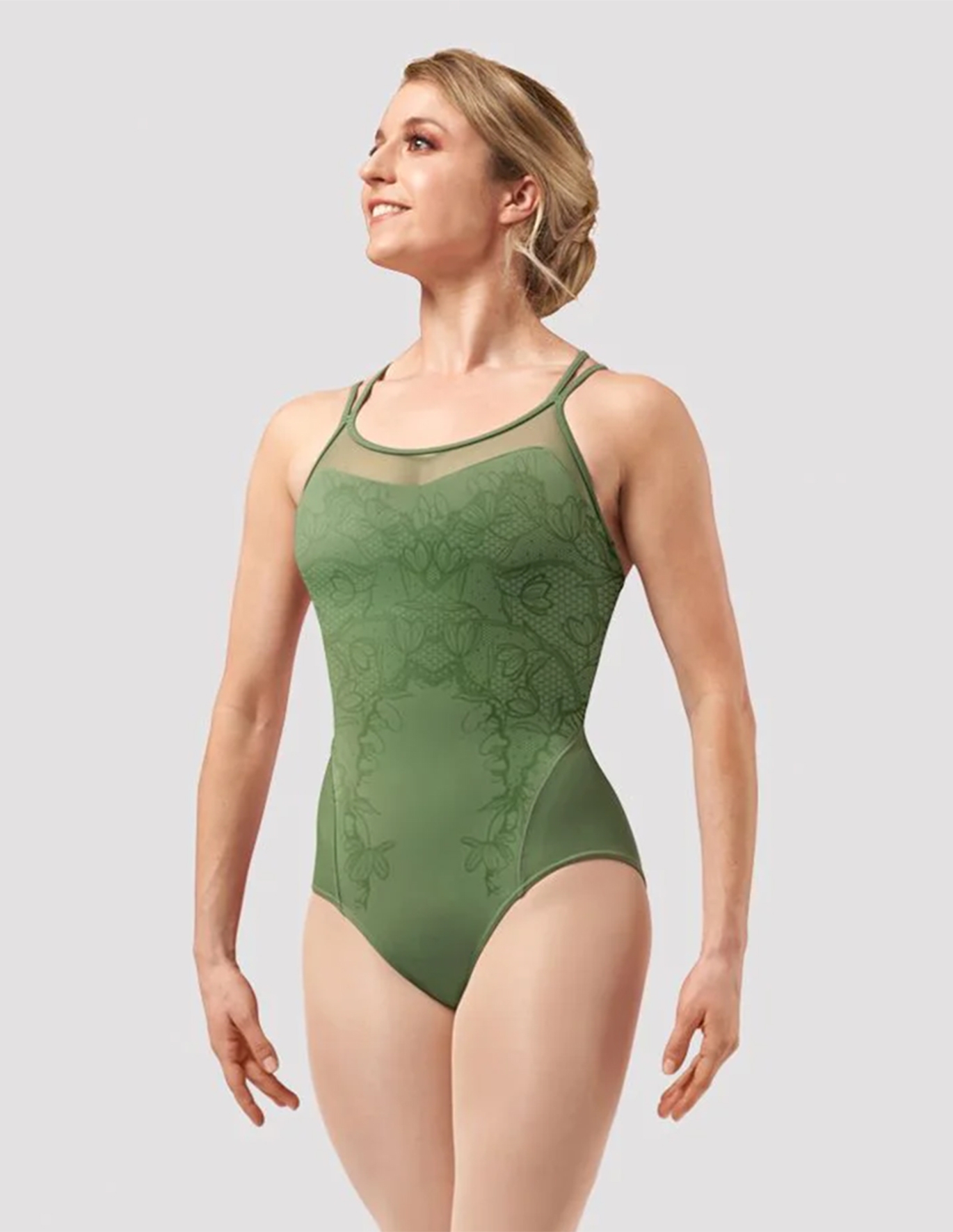 bloch willow lace print collection camisole leotard