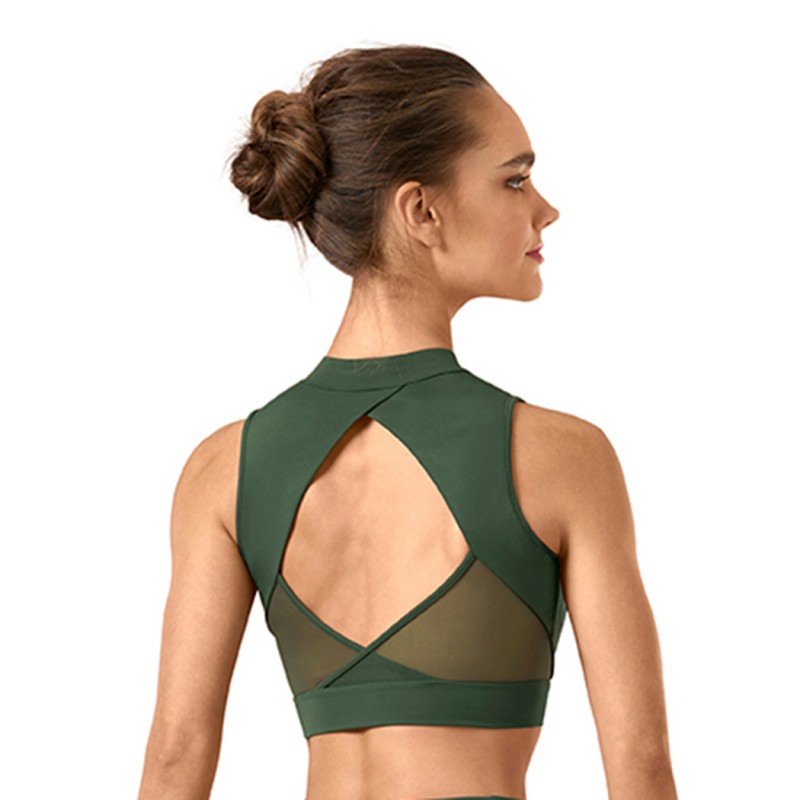 Bloch Rayna Mirage Collection Zipper Crop Top