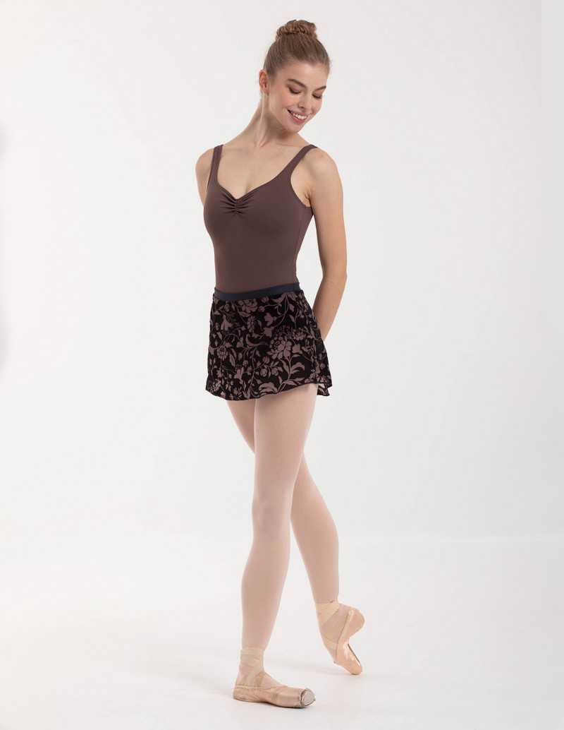 Intermezzo Brunilde Flocked Mesh Dance Skirt