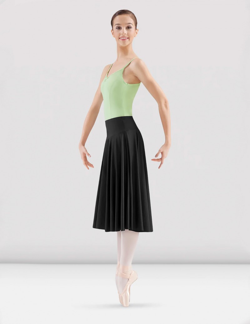 mirella knee length spandex circular skirt
