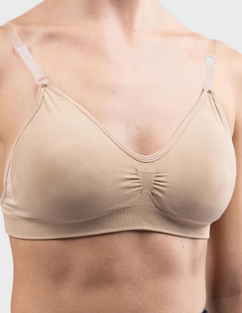 silky dance seamless clear back bra with removable paddding