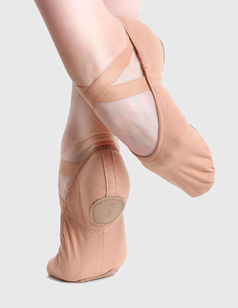 so danca nude stretch canvas split sole ballet shoe