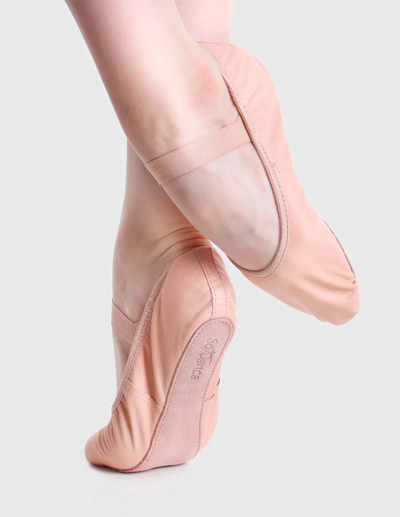 so danca full sole stretch leather girls ballet shoe