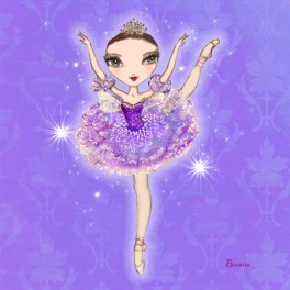 ballet papier lilac fairy greetings card