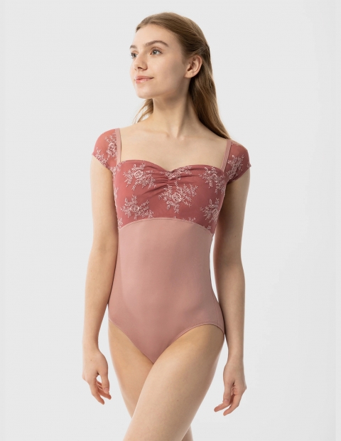 suffolk darcy collection pinch front sweetheart cap sleeve leotard