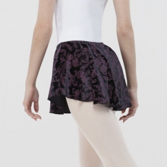 wear moi balance velours cachemire printed velvet skirt