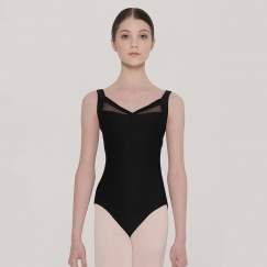 wear moi cypres microfibre and stretch tulle cami leotard
